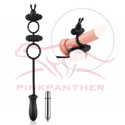 陰莖套環(huán)-PINK PANTHER-狂暴戰(zhàn)士 三震 鎖陽環(huán) 硅膠震動肛塞（3點 雙人共爽）