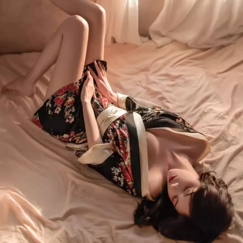 性感睡裙-霏慕-霏慕大碼睡衣和服套裝情趣內衣性感誘惑床上性激情冬天制服女7972
